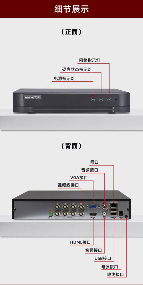 海康4/8/16路硬盘录像机同轴监控主机ds